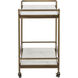 Contardi White / Rustic Bronze Outdoor Bar Cart